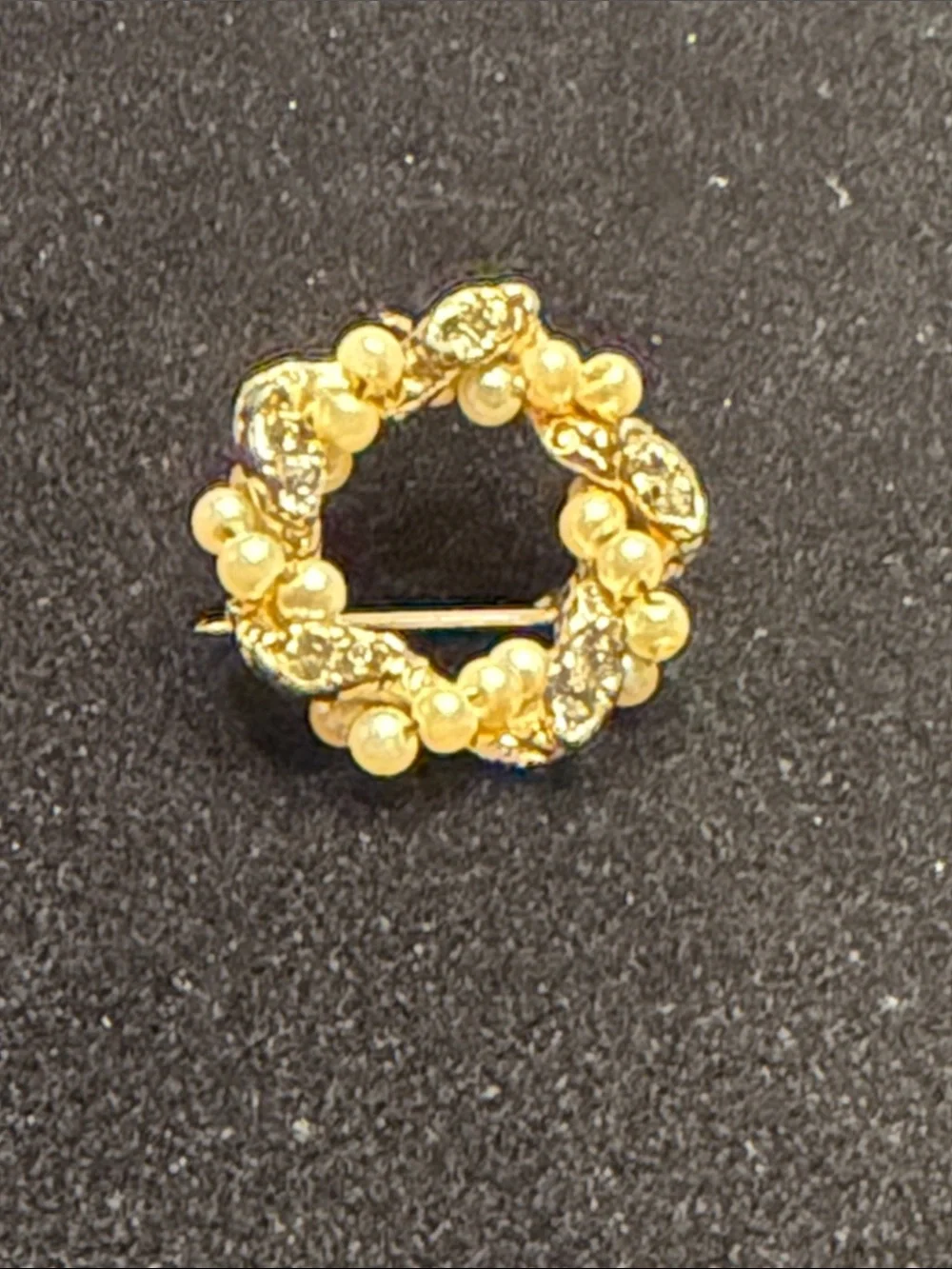 Gold Toned Wreath Brooch - Elegant Womens Jewelry